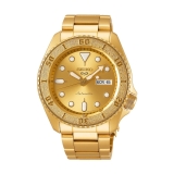 SEIKO MENS 5 SPORT WATCH SRPE74K1 GOLD DIAL -WARRANTY-RRP 399.00