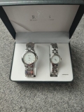 Watch Set ROJAS Silver Tone ‘His and Hers’ Watch Set In Presentation Box