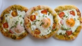 Egg and Herb Breakfast Pizzas