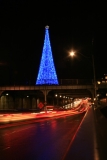 Blue Christmas Tree Sculpture, Yonge and Summerhill, Toronto