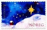 great xmas stamp Noreg Norge A Innland (Star of Bethlehem, Stern von Betlehem, L’étoile de Bethléem, Estrella de Belén, stella di Betlemme) francobolli natale bollo Norvegia sello navidad Noruega selos natal Norway postes timbre noel Norvège briefmarke W