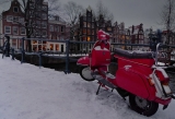 My Red Vespa parked in the Jordaan