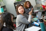 Close-up of female kindergarten teacher