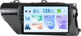 6G+128GB 10inch IPS Android 14 Car Stereo For Toyota Hilux 2015-2022 – 2 Din Head Unit Free Camera&Microphone – Built in Carplay/GPS/DSP-Support DAB+/Mirrorlink/USB/WiFi/BT/FM/AM