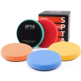 Buffing Polishing Pads, SPTA 5Pcs 6.5 Inch Face for 6 Inch 150mm Backing Plate Mix Cutting Force Buffing Pads Cutting Polishing Pad Kit for Car Buffer Polisher Compounding,Polishing, Waxing-SQMIX65