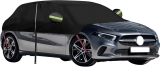 Half Car Cover for Mercedes Benz A-Class 2018-2025, 420D Oxford Waterproof Car Top Cover All Weather Protection Auto Sun Rain Dust UV Protector with Driver Side Zip for Windshield