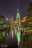 Tower Life Building Reflection at Riverwalk
