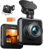 iZEEKER iD220 2.5K Dash Cam Front and Rear, 1440P+1080P, 2-Inch IPS