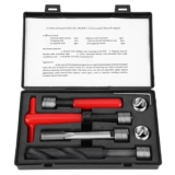 Thread Repair Kit M16x1.5mm Stainless Steel Oversized Tread Plug Kits 11 PCS Thread Repair Kit Twist Drill Wrench for High Voltage Switchgear, Auto Parts, Air Separation Equipment