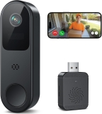 Belleye Video Doorbell Camera Wireless, 2K HD Video Door bell Camera with Ring Chime, Smart AI Human Detection, Battery Operated, Night Vision, 2-Way Audio, 2.4G WiFi, Cloud Storage, Works with Alexa