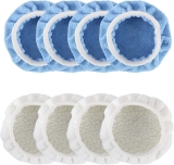 8Pcs Car Polisher Pad Bonnet Set Soft Microfiber Polishing Bonnet Buffer Waxer Auto Care Buffing Pad Cover for Car Polisher Buffer Waxers Bonnet (5-6 Inch)