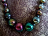 Dark Metallic Bead Necklace
