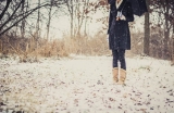 Standing out into the snow…..