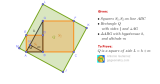 Two Adjacent Squares and Bounding Square Proof