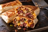 Corned Beef Breakfast Burritos on the Griddle