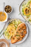 Chicken piccata with zucchini noodles – lemon caper