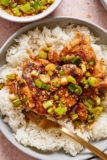 Crispy Scallion Chicken with Savory Scallion Sauce