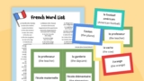 French Vocabulary Words (Free Printable List, Cards, Activities)