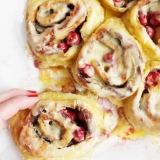 Keto Cinnamon Rolls with Cranberry and Orange