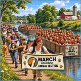 Can 15-miles-a-day march on the Erie Canal save Marshall Farms beagles?