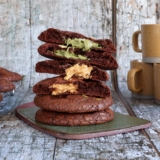 Gluten Free Stuffed Brownie Cookies (Peanut Butter or Pistachio)