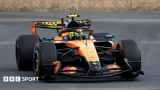 Azerbaijan Grand Prix: George Russell fastest in Thursday practice as Lando Norris says McLaren are ‘miles off’ the pace