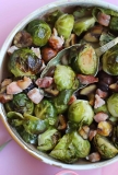 Roasted Brussels Sprouts with Bacon and Chestnuts