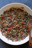 Dense Bean Salad with Lemon Yogurt Dressing
