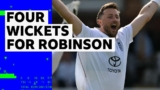 England v Pakistan Second Test: All four of Ollie Robinson’s wickets