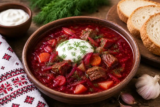 Gluten-Free Borscht With Beef and Root Vegetables