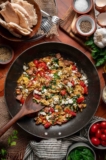 Greek Scrambled Eggs with Sausage