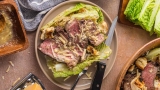 Grilled Steak Caesar Salad (Charred Romaine + Tableside Dressing)