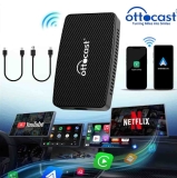 OTTOCAST Play2Video pro AI Wireless CarPlay/AndroidMultimedia Adapter YT Netflix