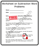 Worksheet on Subtraction Word Problems with Answers