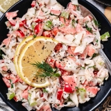 Surimi Crab Salad (Mock Crab Salad, Easy 10 Minute Recipe)