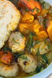 Squash-Tofu Meatball Soup