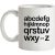 Alphabet mug.