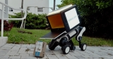 Robot dog delivers packages and ads for easier deliveries