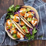 Crispy Baked Buffalo Cauliflower Tacos